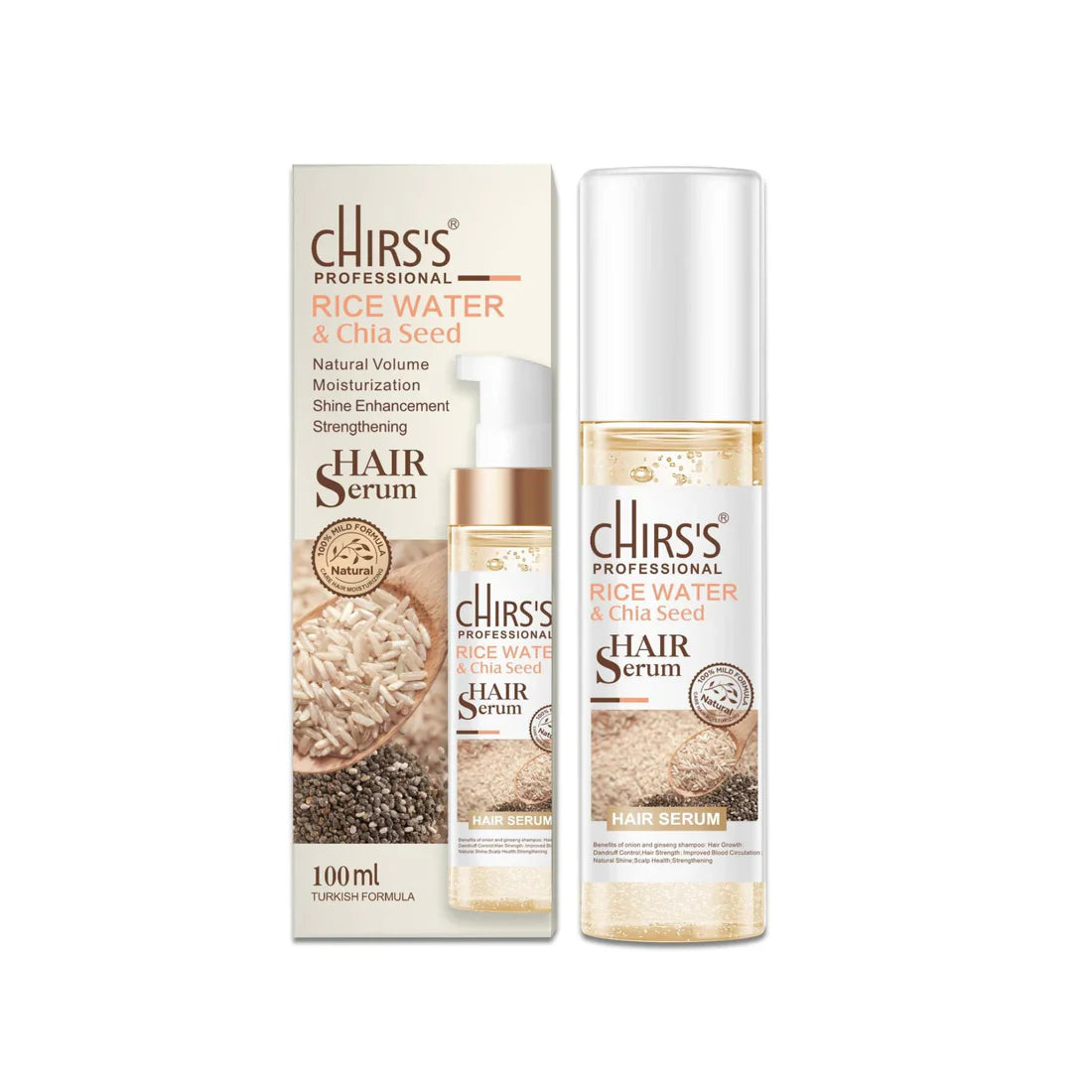 Chris's Professional Rice Water & Chia Seed Hair Serum - 100ml