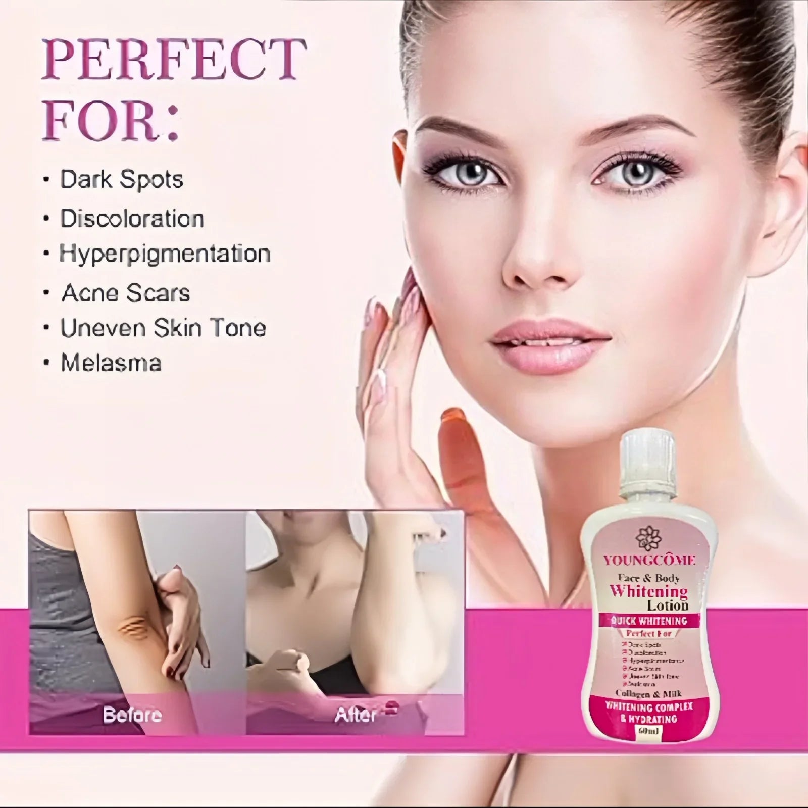 Youngcome Face & Body Whitening Lotion – 60ml
