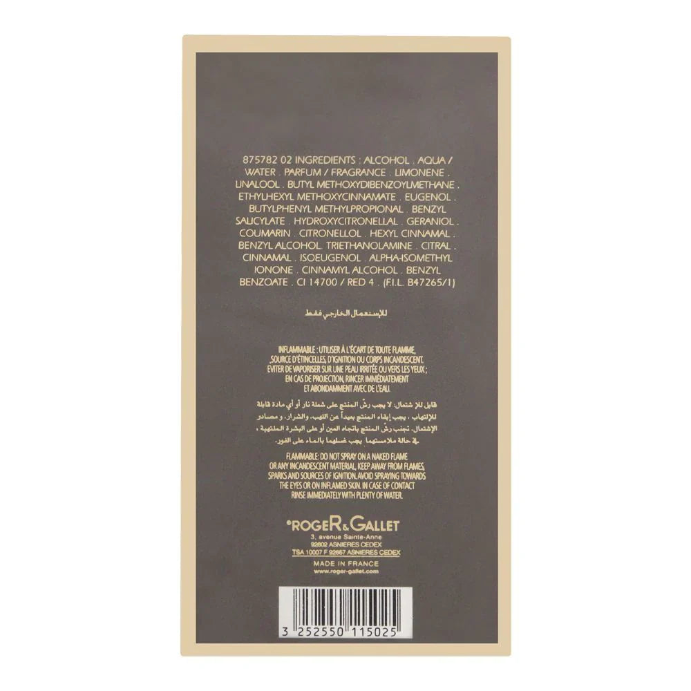 Roger & Gallet Open Perfume for Men Eau de Toilette - 100ml