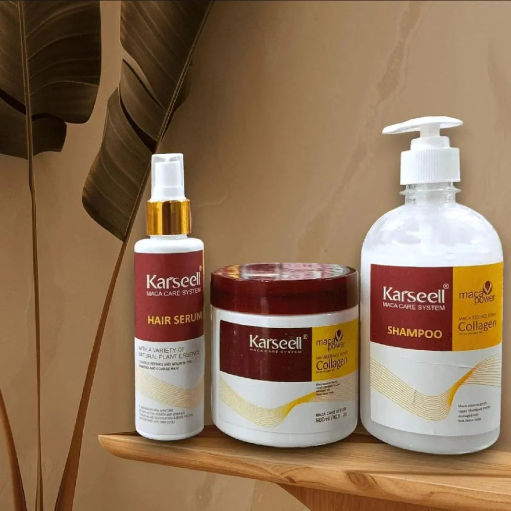 Karseel Hair Care 3‑in‑1 Deal – Hair Mask 500 g, Shampoo 500 ml & Hair Serum 100 ml